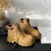 Botas Martin para Mujer 2026 Nuevo Estilo Británico Retro Versátiles Botas Amarillas de Suela Gruesa Botas de Senderismo de Moda con Suela Gruesa que Aumentan la Altura
