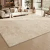 Alfombra Extraíble y Lavable para Sala de Estar, Estilo Wabi-Sabi, Lujo Ligero, Gama Alta, No Requiere Lavado, Limpiable con Paño, Lavable a Máquina, Felpudo Desmontable de Doble Capa