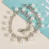 Nuevo Colgante de Encaje Diamante Perla Moda Personalidad Versátil Estilo Casual Cadena Dulce Moño Accesorio para Zapatos