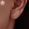 Pendientes Aifula S925 Plata de Ley Nudo Celta Personalizado Símbolo del Infinito Versátiles Joyería para el Día a Día Pendientes de Plata para Mujer