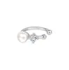 Clip de oreja retro francés de lujo ligero con perla de agua dulce natural para mujer, plata de ley S925, versátil, moda, nicho, clip de oreja con circonita