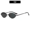 Moda 2026 Nuevas Gafas de Sol Retro de Marco Pequeño Versátiles Estilo Callejero Gafas de Sol con Lente Oceánica Gafas de Marco Igual que las de Influencer