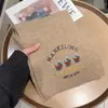 Cachecol de Urso Estilo Coreano para Mulheres no Outono e Inverno Cor Pura Macio Encerado Tricô Bordado Quente e Espessado Versátil Cachecol de Pescoço para Estudantes
