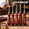 Herramientas de Cuero Cuidadosamente Seleccionadas con Mangos de Madera, Recortadores de Bordes, Herramientas Hechas a Mano para Tallado en Cuero DIY, Herramientas para Biselar Arte en Cuero, Cuchillos para Recortar Cuero, Herramientas para Adelgazar