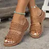 Sandálias Femininas 2025 Estampa Floral para Comércio Exterior com Salto Plataforma Vazadas Transpassadas Tamanho Grande Slip-On, Estilo Primavera de Salto Alto da Amazon