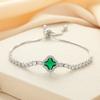 Pulseira Trevo Livro Vermelho Pequeno estilo personalidade feminina luxo leve elegante ajustável nicho puxar ajustável joia de mão
