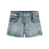Estilo Americano Spice Girl Retro Viejo Sexy Super Shorts Pantalones de Cintura Baja Jeans Diseño de Verano para Mujer Hot Pants Pantalones Cortos