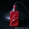 Colgante de Fortuna de Cinabrio Crudo, Arena Dorada Púrpura, Estilo para Hombres y Mujeres, Amuleto de la Suerte para el Año de Nacimiento, Venta al por Mayor de Collares Colgantes