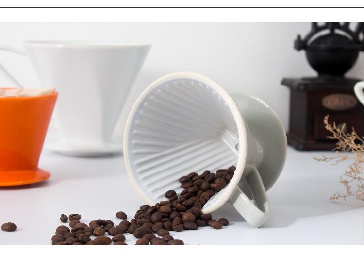 锥形陶瓷咖啡漏斗过滤杯 滴漏咖啡杯过滤器套装手冲咖啡过滤杯v60