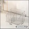 Caixa de Armazenamento de Cosméticos Listrada Transparente Porta-Canetas Lápis de Cor Batom Porta-Canetas de Mesa Porta-Canetas Listrado Vertical