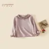PersonalizaçãoCamiseta de Manga Longa com Gola Redonda para Meninas Outono 2026 Nova Roupa Infantil Classe A Camada Base Estilo Primavera/Outono