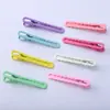 Pinza para el Cabello con Diseño Lateral Ondulado, Pinza Metálica Hueca de Color Caramelo de Alta Gama, Pinza para Flequillo, Accesorio para el Cabello de Pato, Adorno Lindo para el Cabello