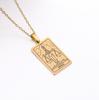 Transfronterizo Nuevo Europeo y Americano 22 Elementos de Tarjeta de Tarot Colgante de Tarjeta Cuadrada Collar Cadena Larga Clavícula Dama Simple Retro