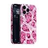 Estilo Hot Girl Onda de Agua Estampado de Leopardo Rosa Funda para Teléfono Película para iPhone 17 Cobertura Total Anticaída Apple 18Pm Estuche Duro Ultradelgado
