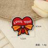 Adesivos de tecido em formato de coração mais vendidos internacionalmente bordado com logo de amor colorido adesivos de tecido com bordado patch com furo acessórios para vestuário atacado
