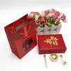 Set Creativo de Tres Piezas: Tazón Dorado, Palillos y Cuchara - Adorno Creativo para Eventos Bancarios y de Seguros, Regalo Práctico con Pan de Oro