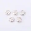 Plata Pura S999 Flor de Rosa Dura de Plata 3D con el Carácter para Bendición, Cuentas Espaciadoras, Materiales para Ensartar DIY, Accesorios
