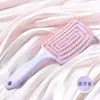 Pente Repelente de Mosquitos, Pente Grande de Massagem, Pente Doméstico para Cachos, Pente Vazado Anti-Estático para Modelar, Pente Curvo Fofo para Volume, Pente de Costas