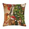 Funda de cojín de lino serie Papá Noel y árbol de Navidad transfronterizo AliExpress Amazon eabyI809