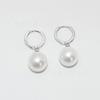 Hebilla de Oreja de Perla Platino Australiano Productos Genuinos Redonda Fuerte Luz Moda Joker Perla Madre Perla Pendientes Femeninos Fábrica Venta al por Mayor