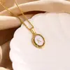 Collar de acero inoxidable para mujer con 26 letras inglesas, colgante de moda europea y americana, joyería al por mayor transfronteriza de Amazon