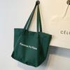 Bolsa de Lona Ins de Grande Capacidade para Homens e Mulheres Verão Estudantes Universitários Aula Lazer Viagem Ombro Tote Bag