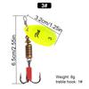 Tubo de borracha FTK chapa de ferro 15g lantejoulas giratórias Spinner Isca Luya arremesso longo todas as áreas de água Peixe mandarinax bass transfronteiriço