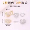 Conector Coração Zircônia DIY Pulseira Colar Fecho de Pulseira Conjunto de Acessórios Fecho Preservador de Cor Ouro Real 18K