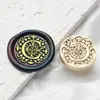 Sello de Cera con Sello de Cabeza Serie de Letras Barrocas 2.5cm Cabeza de Cobre 26 Letras Inglesas para Sello de Sellado de Diario
