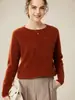 Suéter Grueso de Cachemira Pura de Siete Agujas para Mujer, Otoño e Invierno, Cuello Redondo, Manga Raglán, Suéter Base de Cachemira Tejido, Ajustado y Cálido
