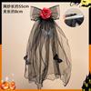 Halloween Headwear Infantil Véu Preto Grampo de Cabelo Menina Atmosfera Sentido Grampo de Cabelo Cos Festa Performance Adereços Acessórios