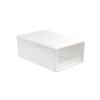 Caja de almacenamiento de cajones multicapa de plástico grueso con hojas blancas, caja de almacenamiento para ropa, caja de almacenamiento transparente, caja de zapatos