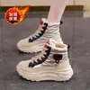 Botas de nieve de invierno para mujer con forro de felpa y diseño engrosado, nuevo estilo 2026, suela gruesa, cálidas, impermeables y de caña alta tipo deportivo