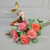 Impresión 3D 2 Rosas Rama única Escena de boda Diseño Camino de arco Flor de guía Arreglo floral Atrezzo de fotografía Diseño Ramo