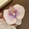 Horquilla Rosa Dulce Flor Phalaenopsis Pinza para el Cabello Pinza para la Cabeza Flor Flor Artificial Adorno para el Cabello Pinza Lateral Horquilla de Orquídea Accesorios para el Cabello