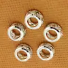 Cuentas de barril incrustadas de diamantes, cuentas espaciadoras, cuentas sueltas, accesorios de joyería hechos a mano para DIY, cordón de cuero para pulsera, cuentas sueltas