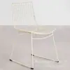 Silla de Malla Estilo Nórdico, Silla de Comedor Hueca Negra de Moda, Silla Creativa de Hierro para Uso Doméstico con Respaldo, Venta al por Mayor