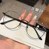 Gafas de Lectura Color Té con Leche para Mujer, Alta Definición, Elegantes, Bloqueadoras de Luz Azul, Gafas para Ancianos, Protección para Lectura, Gafas Metálicas Versátiles Sin Graduación