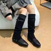 Nueva Colección Otoño 2026: Botines de Punta Aguda con Tacón Oculto de Estilo Europeo y Americano para Mujer, Botas de Montar de Caña Alta de Moda y Versátiles