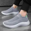 Zapatos Deportivos Casuales de Malla para Correr de Verano para Hombre, Tenis tipo calcetín Ligeros Negros para el Trabajo para Hombre