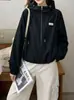 Chaqueta de trabajo con capucha para estudiante de mujer, primavera y otoño 2026, chaqueta deportiva popular de moda de corte holgado