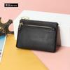 Simples Nova Primeira Camada Cowhide Europeu e Americano Zíper de Couro Genuíno Bolsa Couro Bolsa Chave Genuína Bolsa Mini Coin Bag
