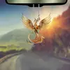 Cross-border New Golden Phoenix Acrílico Carro Pingente Moda Mochila Pendurado Chaveiro Pingente