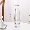 Jarrón de cristal de estilo nórdico simple con diseño de flores hidropónicas transparentes para decoración de sala de estar