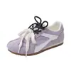 Zapatos de Entrenamiento Moral Retro para Mujer con Plataforma Interna Zapatos Deportivos Casuales 2025 Primavera y Verano Nuevos Zapatos Morados Populares de Malla Transpirable
