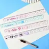 Régua Dobrável Sanrio 30cm Régua de Plástico My Melody Cinnamoroll Linha Ondulada Régua para Desenho Geométrico Material Escolar para Estudante
