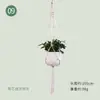 Hilo de Algodón Tejido a Mano Decoración Colgante para Balcón Red para Macetas Transfronteriza Cesta Colgante para Plantas Red para Macetas de Casa de Huéspedes