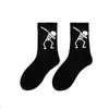 Calcetines de Moda Nuevos Estilo Europeo y Americano Transfronterizos de Media Caña Calcetines de Algodón de Punto de Dibujos Animados Calcetines de Moda para Hombre Adulto Medias de Marca de Moda Ins