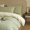 Conjunto de Roupa de Cama de Quatro Peças Espesso de Algodão Puro Escovado de Alta Qualidade com 100 Fios, Lençol de Cama de Algodão Puro, Capa de Edredom, Lençol com Elástico, Roupa de Cama para Outono e Inverno