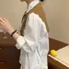 Estilo Japonés Estilo Hada Estilo Pastoral Estudiante Chal de Encaje Chaleco Pequeño para Mujer con Falda Bufanda Hueca de Alce Estilo Coreano Nudo Cuello Falso